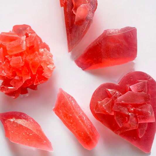 Rhubarb and Ginger Ruby Crystal Candy